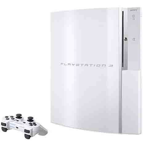 PS3 WHITE FRONT ANGLE